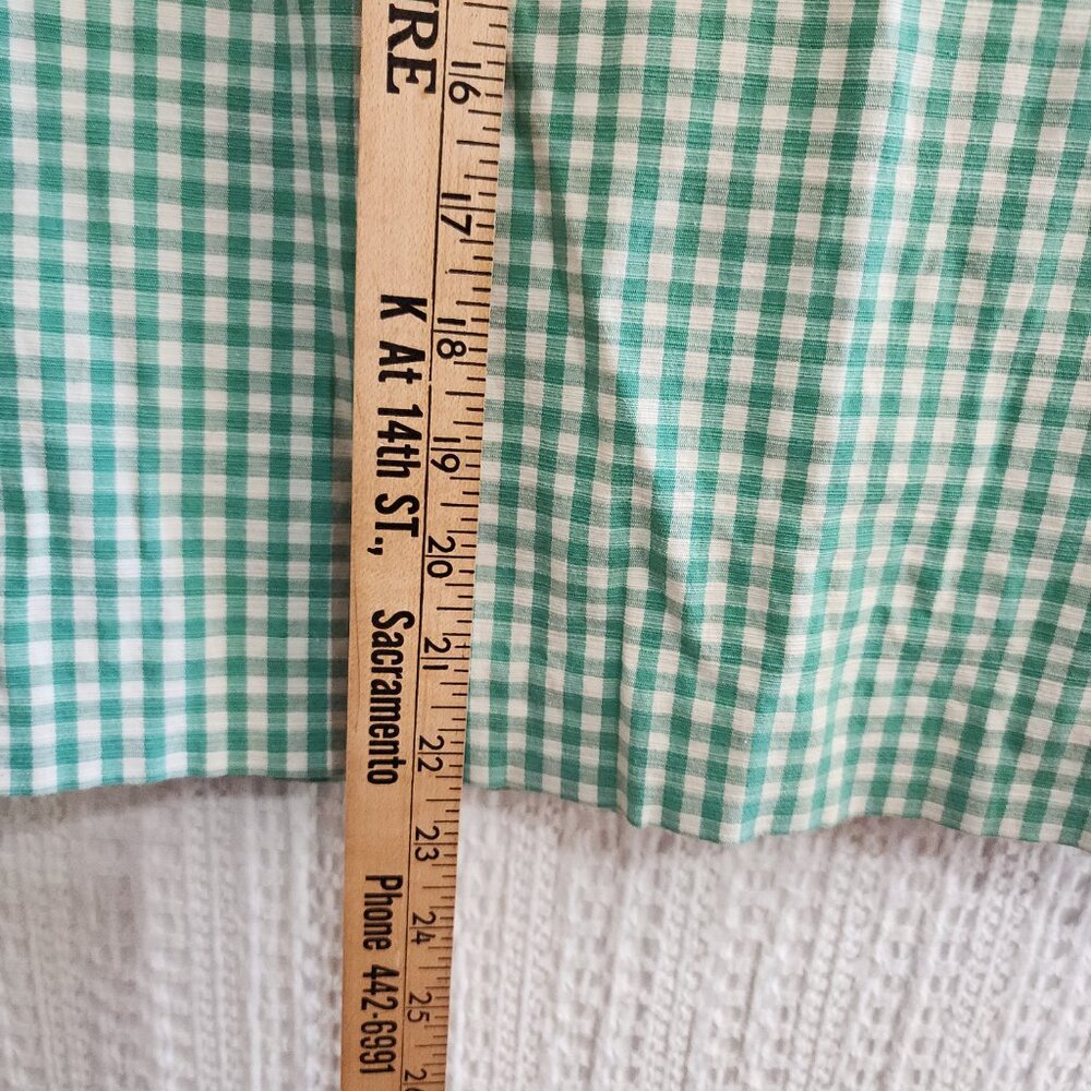 Boden Green White Gingham Lined Pencil Skirt Women's Size 10R - Picture 14 of 14